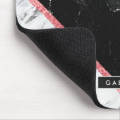 Zwart-witte marmer muismat (Hoek)