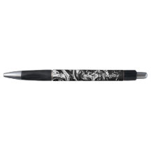 Zwart-witte marmer pen met pen