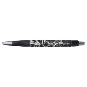 Zwart-witte marmer pen met pen