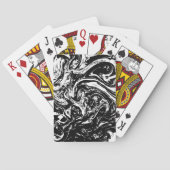 Zwart-witte marmer pokerkaarten (Achterkant)
