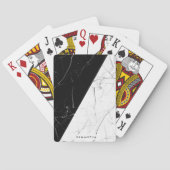Zwart-witte marmer pokerkaarten (Achterkant)