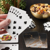 Zwart-witte marmer pokerkaarten (Insitu)