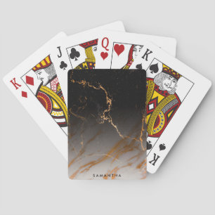 Zwart-witte marmer pokerkaarten