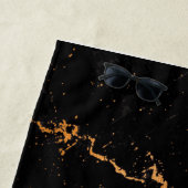 Zwart-witte marmer strandlaken (In situ)