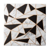 Zwart-witte marmer tegeltje (Voorkant)