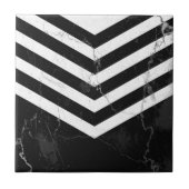 Zwart-witte marmer tegeltje (Voorkant)