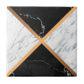 Zwart-witte marmer tegeltje (Voorkant)
