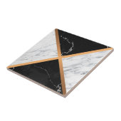 Zwart-witte marmer tegeltje (Zijkant)