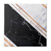 Zwart-witte marmer tegeltje (Voorkant)