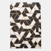 Zwart-witte marmer theedoek (Verticaal)