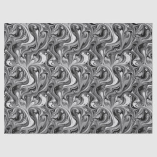 Zwart Witte Marmer Werveling Monochroom Abstract Tissuepapier