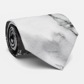 Zwart Witte Marmeren Heren Das (Opgerold)