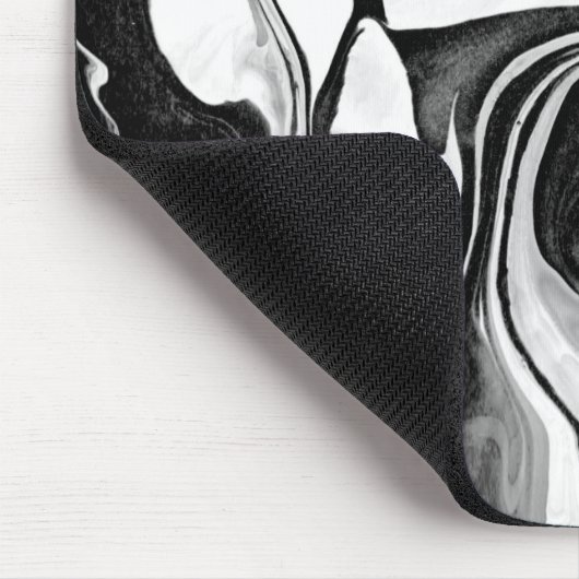 Zwart-witte marmering muismat (Hoek)