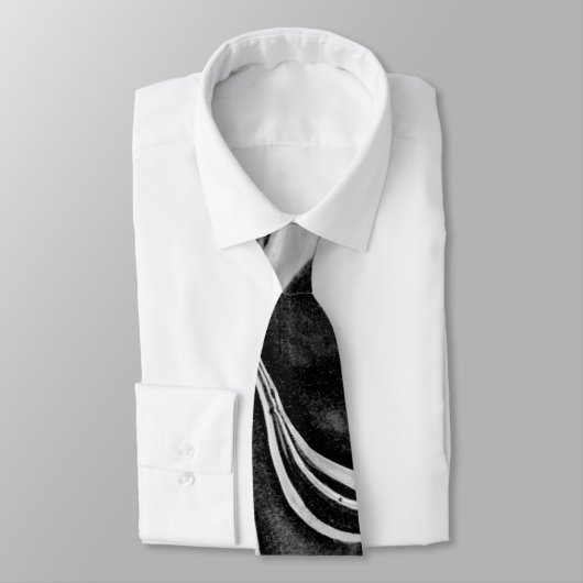 Zwart-witte marmering stropdas (Gebonden)