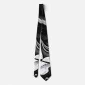 Zwart-witte marmering stropdas (Achterkant)