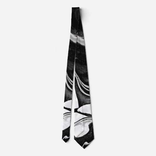 Zwart-witte marmering stropdas (Achterkant)