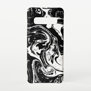 Zwart-witte marmerstijl Samsung-telefoontas Samsung Galaxy S10 Hoesje