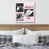 Zwart-witte marry Ik Couple's fotokunst Canvas Afdruk (Insitu (Slaapkamer))