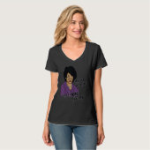 Zwart-witte Maxine Library wordt geopend. T-shirt (Voorkant volledig)