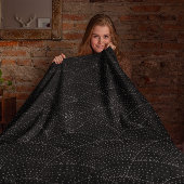 Zwart-witte  MCM geometrische golven elke kleur Fleece Deken