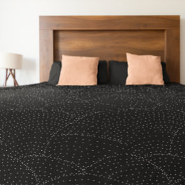 Zwart-witte  MCM geometrische golven elke kleur Fleece Deken