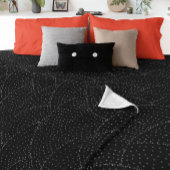 Zwart-witte  MCM geometrische golven elke kleur Fleece Deken