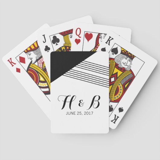 Zwart-witte, meetbare tapekaarten pokerkaarten (Achterkant)