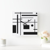Zwart-witte meetbereikklok vierkante klok (Huis)