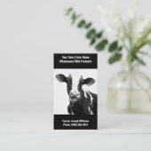 Zwart-witte melkkoe voor melkbewerking visitekaartje (Staand voorkant)