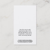 Zwart-witte melkkoe voor melkbewerking visitekaartje (Achterkant)