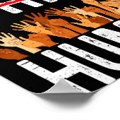 Zwart Witte Menselijke Gelijkheid Kleding Zwarte G Poster (Hoek)