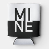 Zwart-witte MINE Blikjeskoeler (Voorkant)