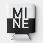 Zwart-witte MINE Blikjeskoeler (Achterkant)