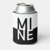 Zwart-witte MINE Blikjeskoeler (Blikje Achterkant)