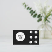 Zwart-witte miniatuur handgemaakte artikelen 5 klantenkaartje (Staand voorkant)