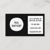 Zwart-witte miniatuur handgemaakte artikelen 5 klantenkaartje (Achterkant)