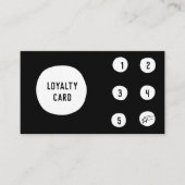 Zwart-witte miniatuur handgemaakte artikelen 5 klantenkaartje (Voorkant)