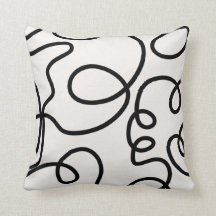 Zwart-witte, minimale lijnpenseelstreken