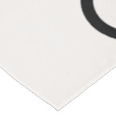 Zwart-witte, minimale lijnpenseelstreken tafelkleed (Gekanteld)