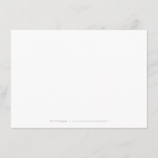 Zwart-witte minimale trouwaccommodaties informatiekaartje (Achterkant)