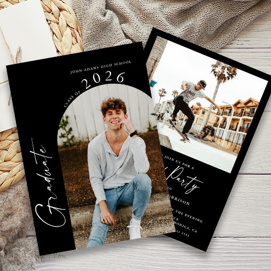 Zwart-witte minimalistische fotograafpartij kaart