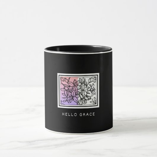Zwart Witte Minimalistische Hello Grace Mok (Midden)
