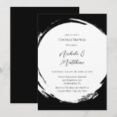 Zwart-witte, minimalistische koppels schoeisel kaart (Voorkant / Achterkant)