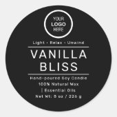 Zwart Witte Minimalistische Label Handgemaakte Soj (Voorkant)