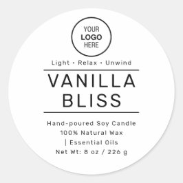 Zwart Witte Minimalistische Label Handgemaakte Soj