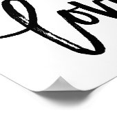 Zwart-witte, minimalistische liefde | Typografie Poster (Hoek)