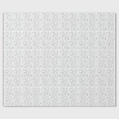 Zwart-witte, minimalistische lijnkunst cadeaupapier (Vlak)