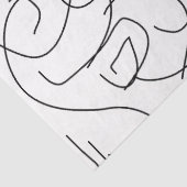 Zwart-witte, minimalistische lijnkunst tissuepapier (Detail)