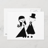 Zwart-witte mod-paar briefkaart (Voorkant / Achterkant)