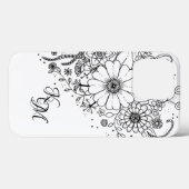Zwart-witte modderbloemen kleur in Afbeelding Case-Mate iPhone Case (Achterkant (horizontaal))